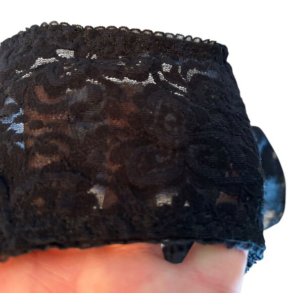 Vintage Bali Floral Black Lace Lingerie Underwire Bra 38C - Picture 5 of 7